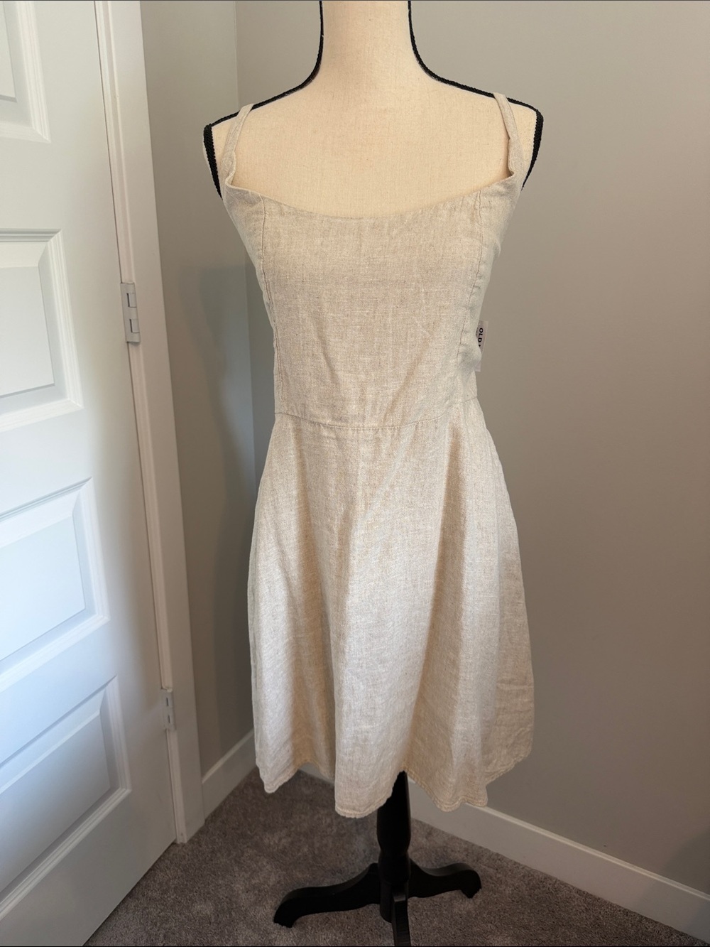Old Navy Cream Square-Neck Mini Dress
